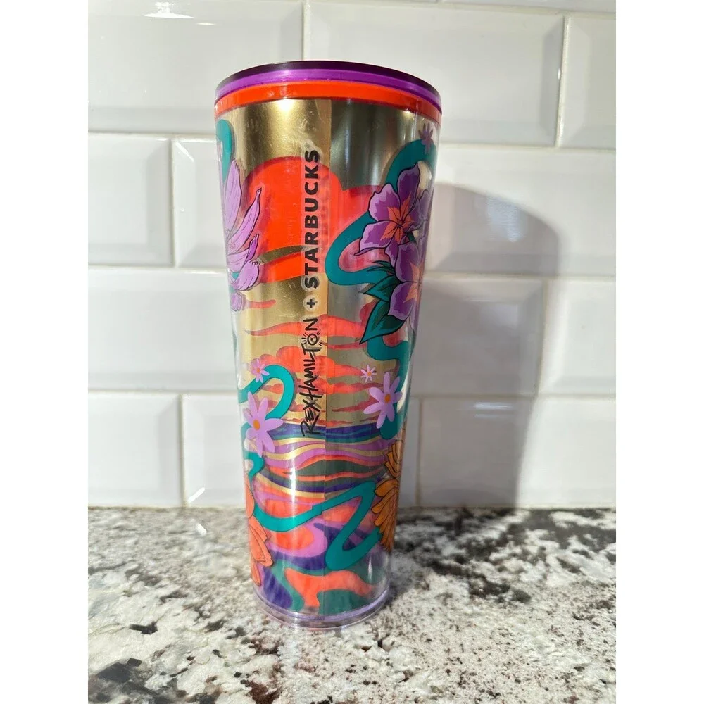 Starbucks Hamilton Texas Wildflowers 24 Oz. Tumbler NWOT